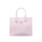 VERSACE LA MEDUSA CANVAS SMALL TOTE BAG