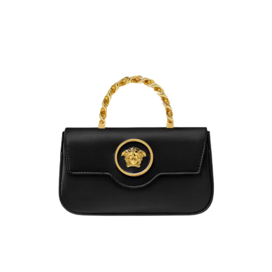 VERSACE LA MEDUSA SATIN MINI BAG