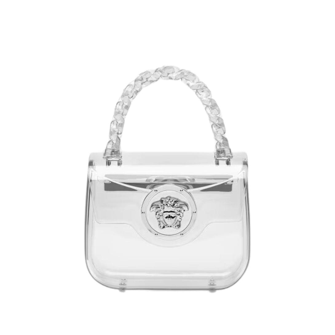 VERSACE LA MEDUSA TRANSPARENT MINI BAG