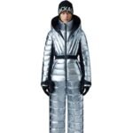 mackage elita metallic light down ski jacket with removable hood