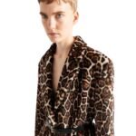 PRADA PRINTED SHEEPSKIN COAT