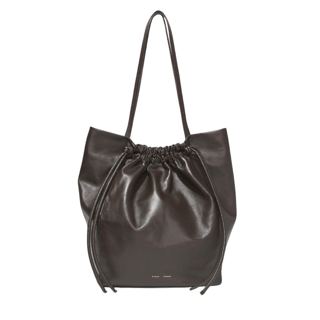 PROENZA DRAWSTRING TOTE DARK CHOCOLATE