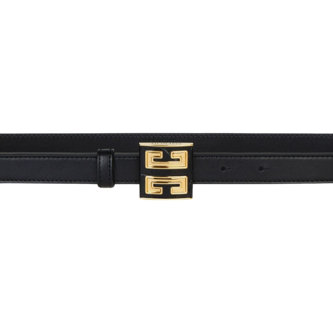 GIVENCHY 4G BELT IN LEATHER BLACK