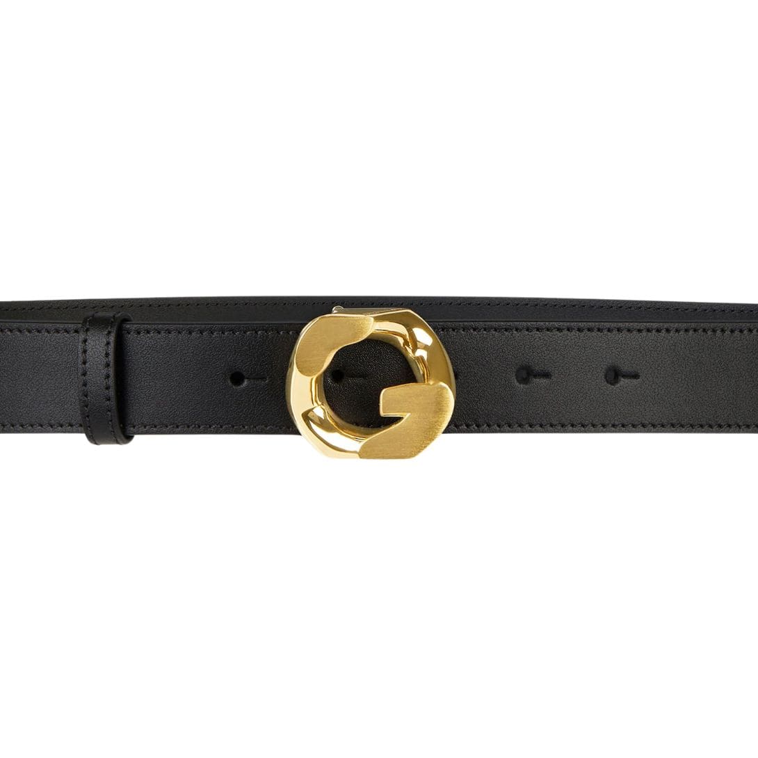 GIVENCHY BELT IN LEATHER WITH G-CHAIN BUCKLE BLACK