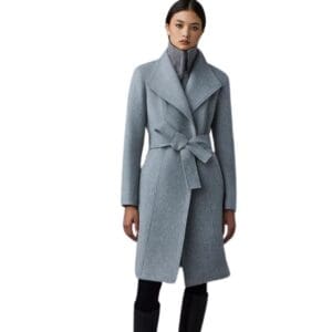 MACKAGE NORITA 2-IN-1 DOUBLE FACE WOOL COAT WITH SASH