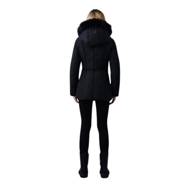 MACKAGE ADALI DOWN COAT WITH BLUE FOX FUR SIGNATURE MACKAGE COLLAR