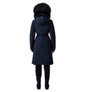 MACKAGE KAILYN  FLARED DOWN COAT WITH BLUE FOX FUR HOOD