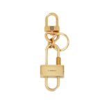 GIVENCHY PADLOCK KEYRING IN METAL GOLDEN YELLOW
