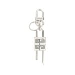 GIVENCHY 4G PADLOCK KEYRING IN METAL SILVERY