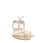 MAGDA BUTRYM WRAP AROUND PEARL SANDALS IN GOLD
