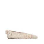 MAGDA BUTRYM CROCHET BALLET FLATS IN CREAM