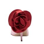 MAGDA BUTRYM PEEP TOE MULES IN PINK SATIN