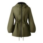 MACKAGE KALEA TECHNICAL RAIN JACKET WITH DRAWCORD WAIST