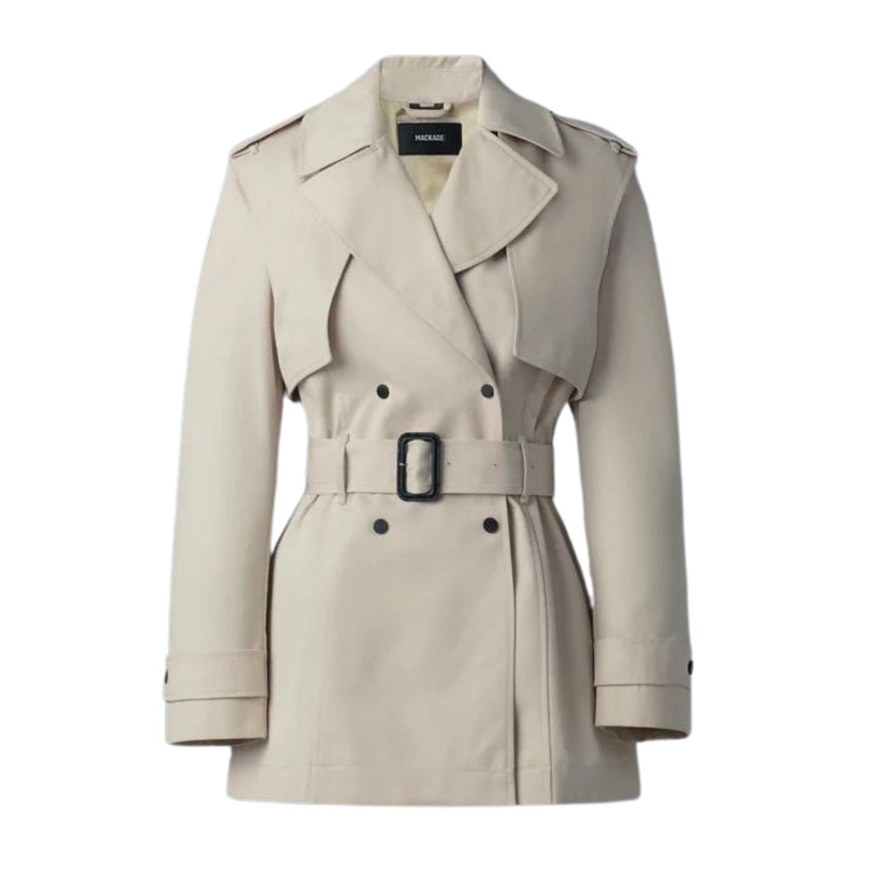 MACKAGE ADVA MID-LENGTH BUCKLED BELT TRENCH