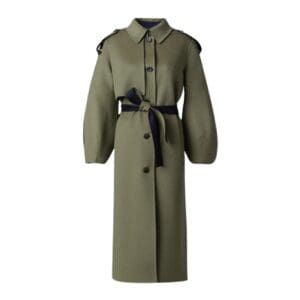 MACKAGE CEYLA DOUBLE-FACE WOOL COAT WITH SASH BELT