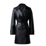 MACKAGE MELY LONG LEATHER TRENCH COAT