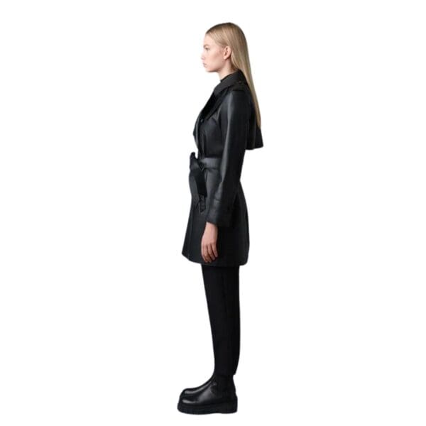 MACKAGE MELY LONG LEATHER TRENCH COAT
