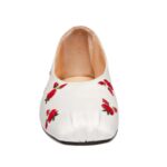 MAGDA BUTRYM SATIN BALLET FLATS IN CREAM