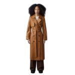 MACKAGE GAEL-Z LEATHER TRENCH COAT WITH BELT