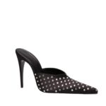 MAGDA BUTRYM POINTED CRYSTAL MULES IN BLACK