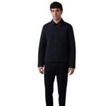 mackage mateo vertical quilted jacket with spread collar