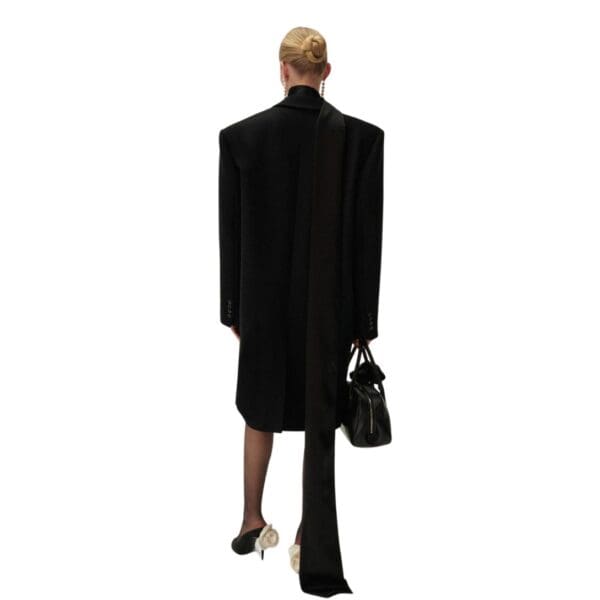 MAGDA BUTRYM OVERSIZED MIDI COAT IN BLACK