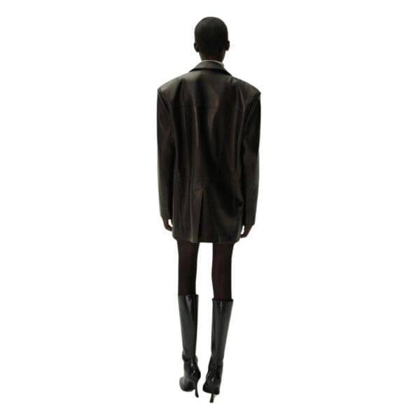 MAGDA BUTRYM LEATHER CAR JACKET IN BLACK
