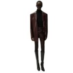 MAGDA BUTRYM LEATHER CAR JACKET IN BURGUNDY