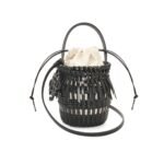 LOEWE SMALL FRINGED BUCKET BAG IN CALFSKIN