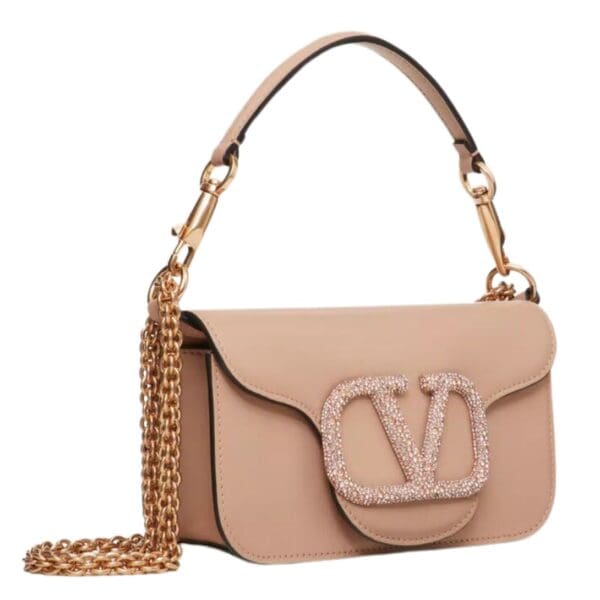 VALENTINO GARAVANI LOCÒ SMALL SHOULDER BAG WITH JEWEL LOGO
