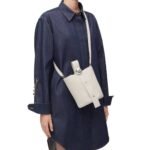 LOEWE PEBBLE MINI BUCKET BAG IN SOFT GRAINED CALFSKIN