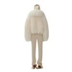 MAGDA BUTRYM SHORT SHAG SHEARLING COAT IN CREAM