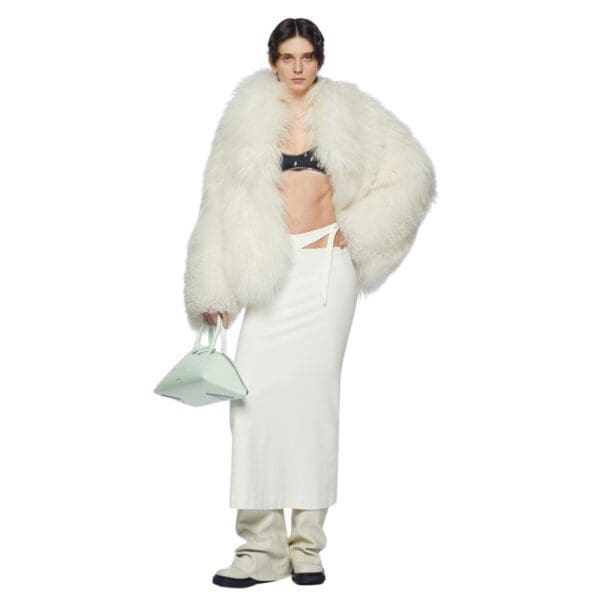 THE ATTICO WHITE SHORT COAT