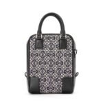 LOEWE AMAZONA 15 BAG IN ANAGRAM JACQUARD AND CALFSKIN
