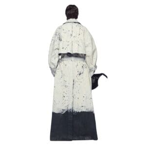 THE ATTICO WHITE AND BLACK TRENCH