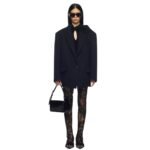 THE ATTICO GLEN BLACK SHORT COAT