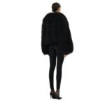 MAGDA BUTRYM SHORT SHAG SHEARLING COAT IN BLACK
