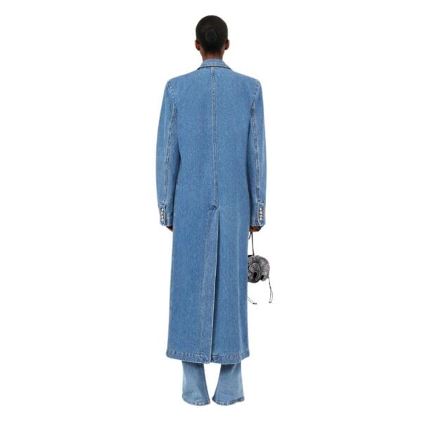 MAGDA BUTRYM BUTTON DOWN DENIM COAT IN BLUE
