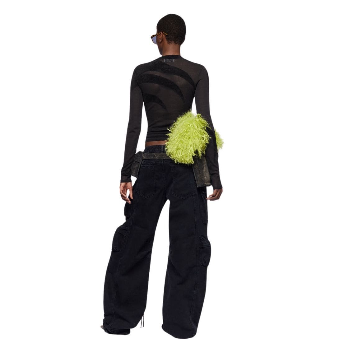 THE ATTICO FERN BLACK LONG PANTS