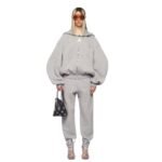 THE ATTICO PENNY MELANGE GREY LONG PANTS