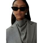 MAGDA BUTRYM DOUBLE BUTTON HOURGLASS BLAZER IN GREY