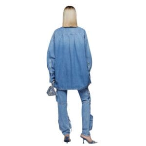 THE ATTICO ESSIE WASHED BLUE LONG PANTS