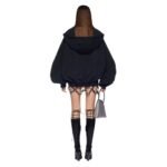 THE ATTICO NAVY BLUE MIDI SKIRT