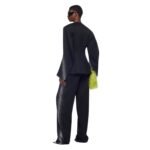 THE ATTICO JAGGER BLACK AND SILVER LONG PANTS