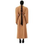MAGDA BUTRYM CASHMERE WRAP COAT IN CAMEL