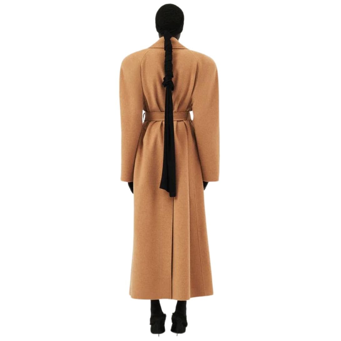 MAGDA BUTRYM CASHMERE WRAP COAT IN CAMEL
