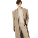 MAGDA BUTRYM SINGLE-BREASTED LONG WOOL COAT IN TAUPE