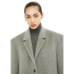 MAGDA BUTRYM SINGLE-BREASTED LONG WOOL COAT IN GREY