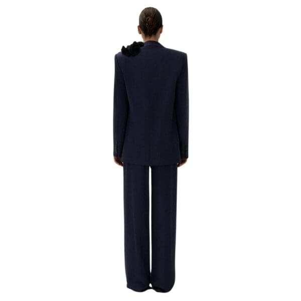 MAGDA BUTRYM CLASSIC OVERSIZED CUPRO BLAZER IN NAVY