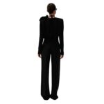 MAGDA BUTRYM WIDE-LEG WOOL TROUSERS IN BLACK